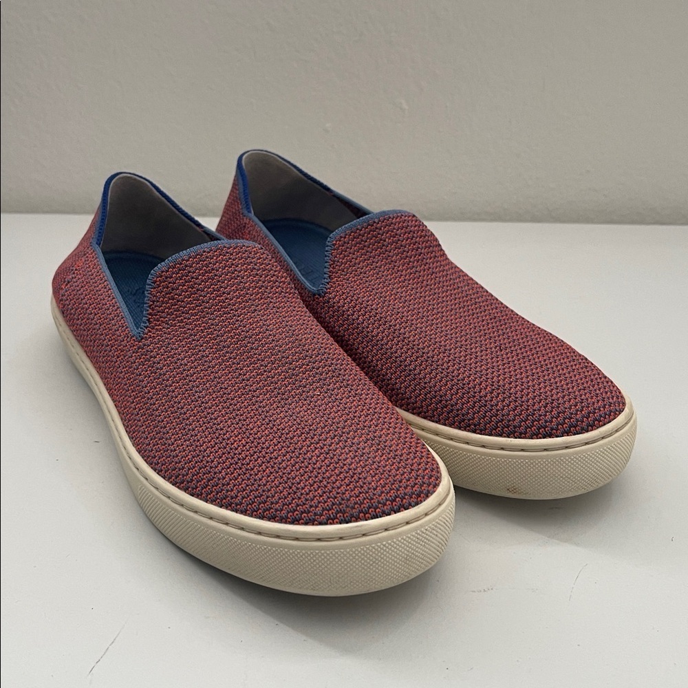 Rothys Tangerine Triple Stitch Slip On Sneakers Women's Size 9